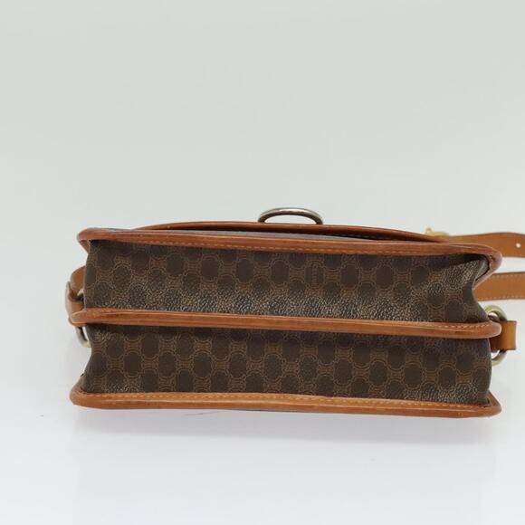 CELINE Macadam Canvas Shoulder Bag Pvc Brown Gold - Picture 9 of 13